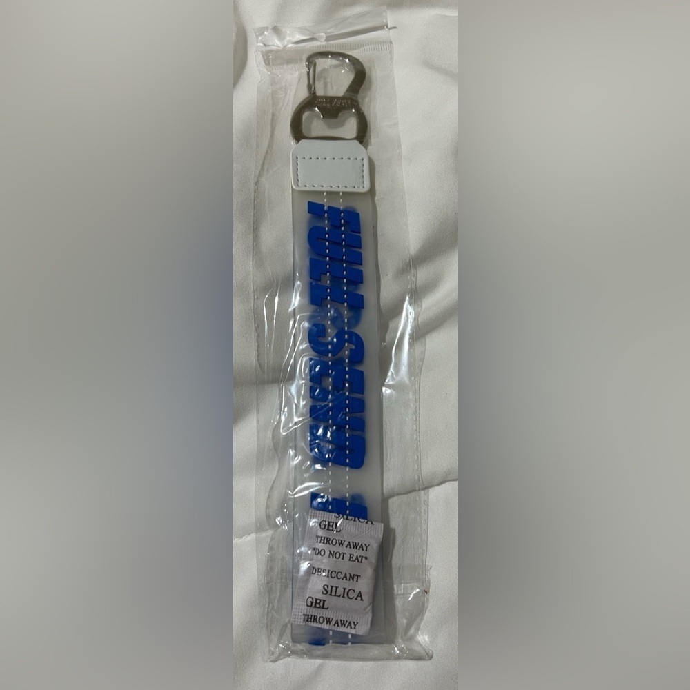 New blue FULL SEND short Lanyard with bottle opener keychain key holder